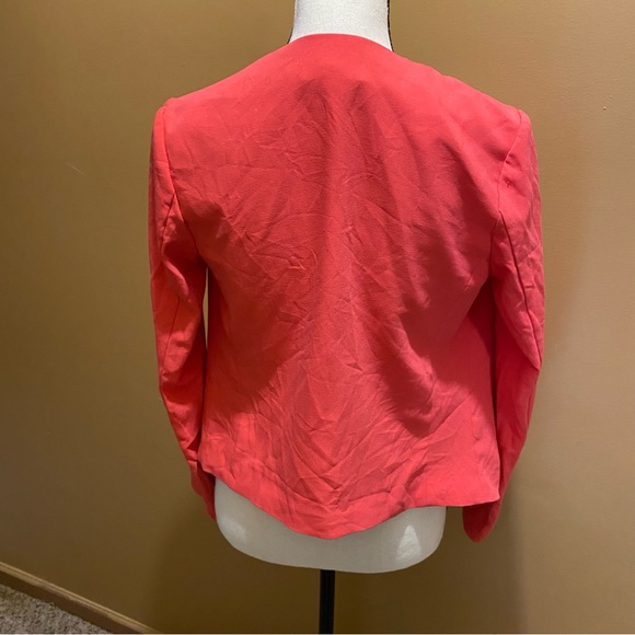 H&M Divided salmon color open front long sleeve lightweight blazer jacket sz 6 - Picture 4 of 11